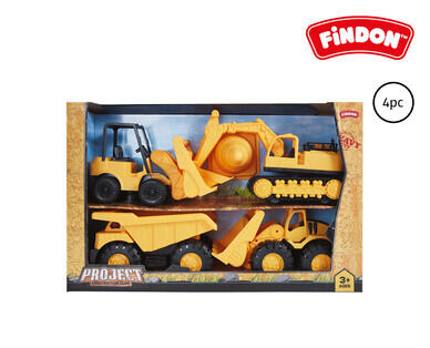 4pc Construction Truck Set or 62pc Dinosaur Playset