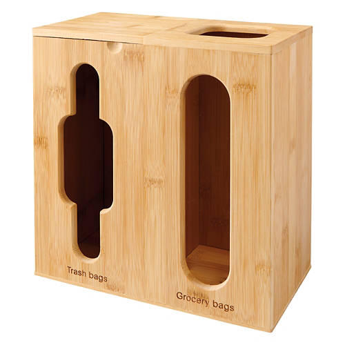 Bamboo Trash Bag Organizer