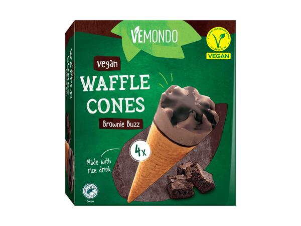 Pflanzliche Eiswaffeln Brownie Buzz