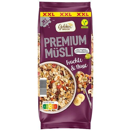 GOLDEN BRIDGE Premium Müsli XXL, Frucht-Nuss