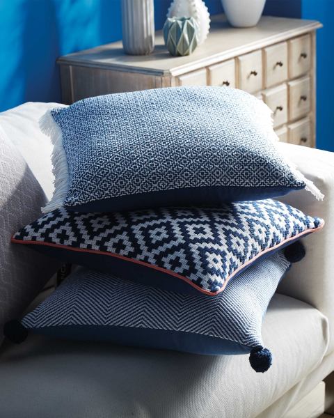 Kirkton House Blue Tile Cushion