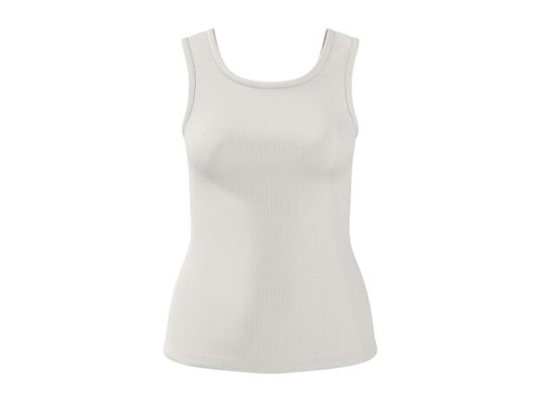 Esmara Ladies' White & Black Vest Tops - 2 Pack