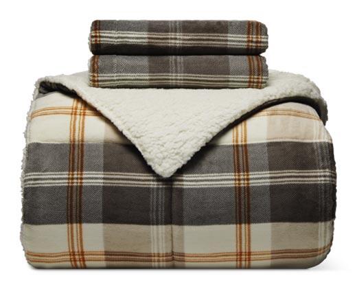Huntington Home 
 Plush/Sherpa Comforter Set