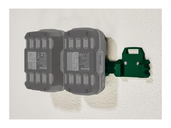 Parkside Wall Holder Set for Batteries - 2x 3 Slots