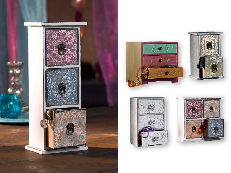 MELINERA(R) Mini Storage Boxes with Tray/ Mini Chest of Drawers