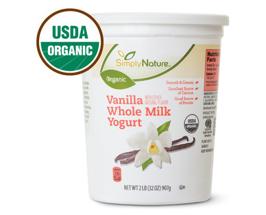 SimplyNature Organic Whole Milk Vanilla Yogurt
