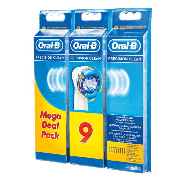 Oral-B Precision Clean-opzetborsteltjes, 9 st.
