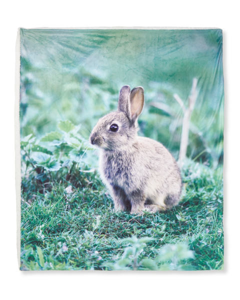 Bunny Print Sherpa Fleece