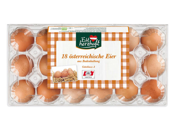 ECHT HERZHAFT Österreichische Eier aus Bodenhaltung