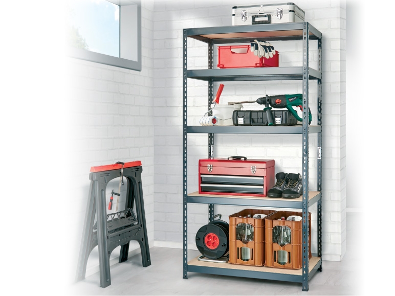 POWERFIX Metal Shelving Unit 180 x 92 x 46cm