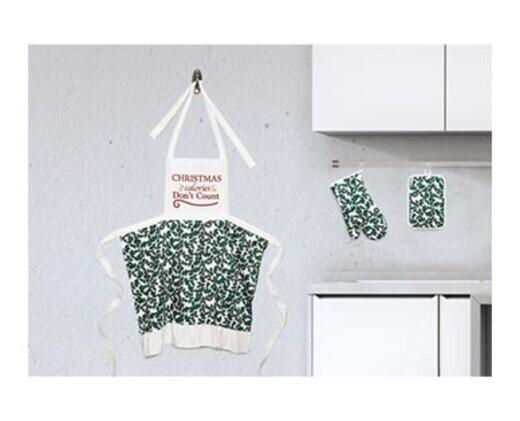 Merry Moments
3-Piece Apron, Oven Mitt and Potholder Set