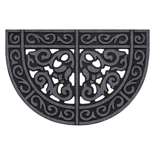 24" x 36" All Seasons Doormat - Tulip Scroll Granite