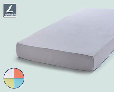 MY LIVING STYLE Flanell Spannleintuch 90 x 190 - 100 x 200 cm