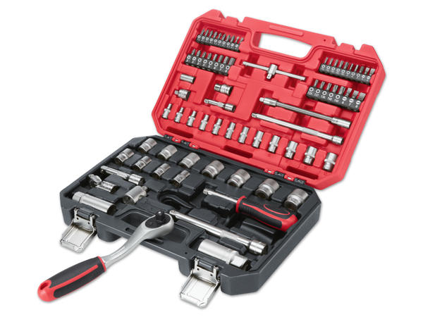 POWERFIX(R)PROFI+ Steckschlüsselsatz mit "SOS"-Funktion, 74-teilig