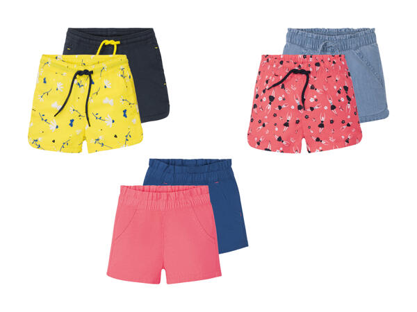 Shorts pour fille, lot de 2