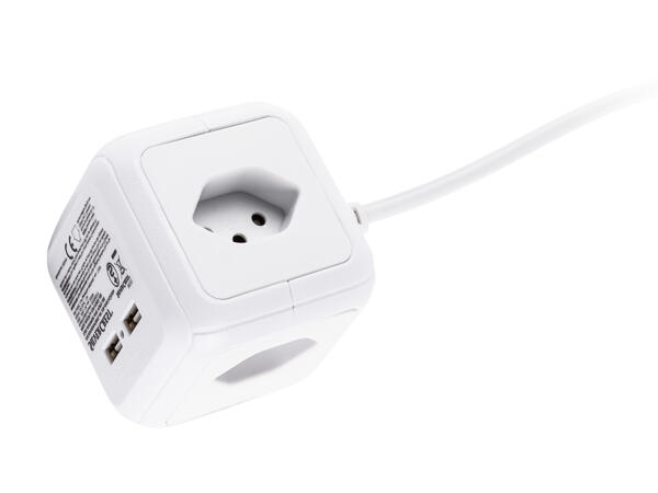 Cube multiprise avec ports USB