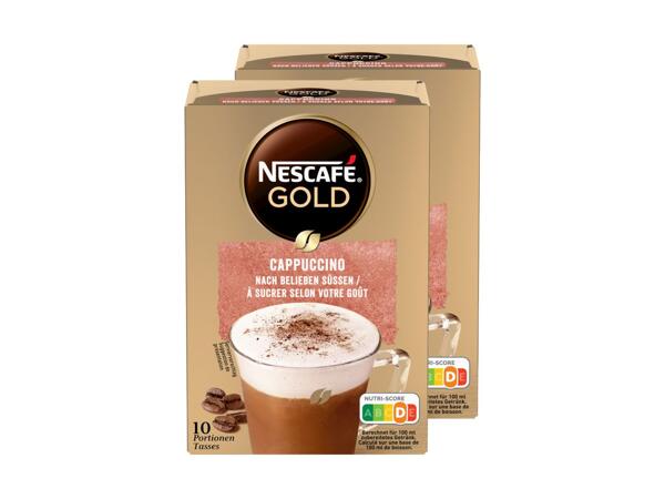 Café soluble Nescafé Gold Cappuccino, pack de 2
