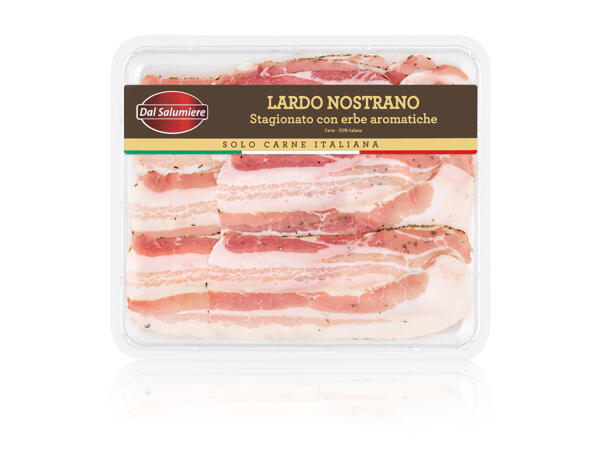 Italian Lardo Seasoned with Aromatic Herbs
