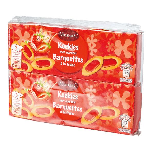 MONARC(R) 				Koekjes met aardbei, 2-pack
