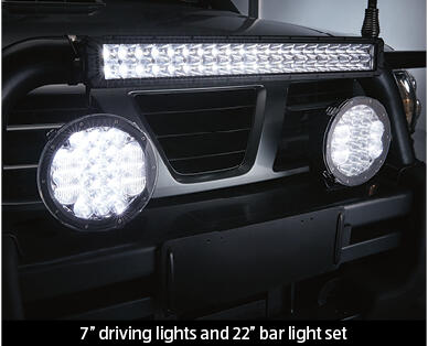 7" Osram chip driving lights and 22" Osram chip bar light set