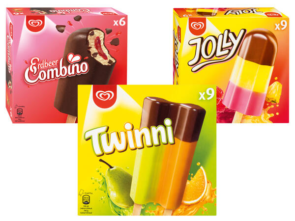 Eskimo Jolly Stieleis, Twinni oder Erdbeer Combino