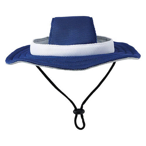 Pet Hat, Blue & White, M/L