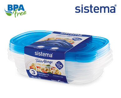 SISTEMA Take Alongs Rectangle 3pk