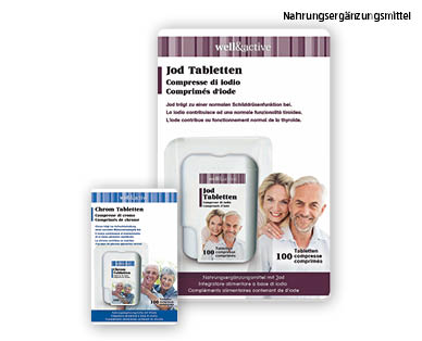 WELL&ACTIVE Chrom-/Jod-Minitabletten im Klickspender