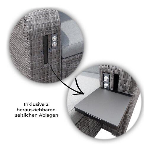 HOLBY Strandkorb mit Liegefunktion und Abdeckung