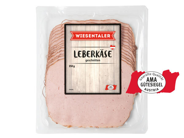 Leberkäse geschnitten