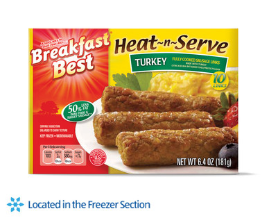 Breakfast Best Heat-n-Serve Turkey Sausage Links