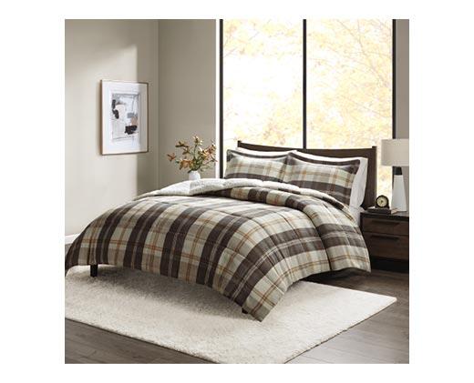 Huntington Home 
 Plush/Sherpa Comforter Set