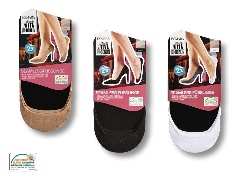 Protège-pieds seamless, 2 paires