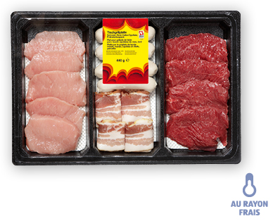 Plateau pour gril de table porc/bœuf/bacon/chipolatas de veau