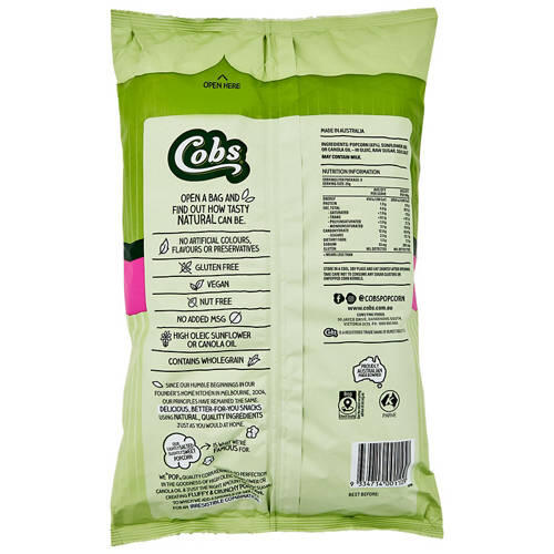 Natural Popcorn Lightly Salted Slightly Sweet 180g