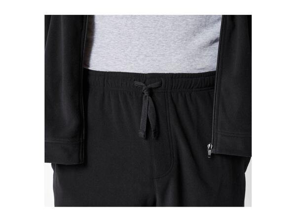 Black Livergy Men's Fleece Tracksuit - 2 Piece Set
