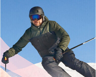 Men's Ski Jacket - Black & Khaki