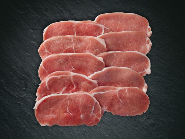 Fettine extra sottili di lonza di maiale