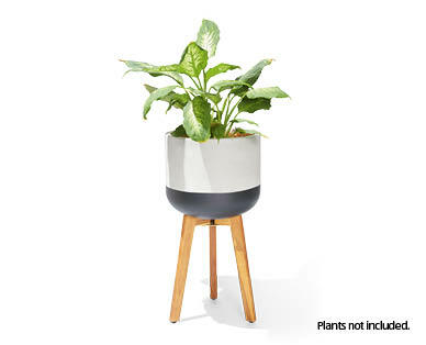 Concrete-Look Pot with Legs