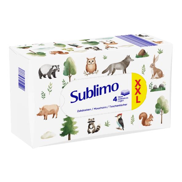 SUBLIMO(R) 				Zakdoeken 4 lagen, 130 st.