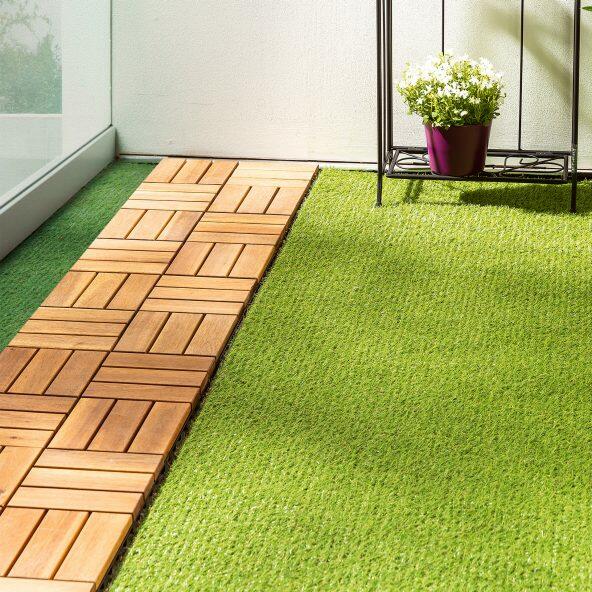 GARDENLINE(R) 				Dalles de terrasse en bois, 10 pcs