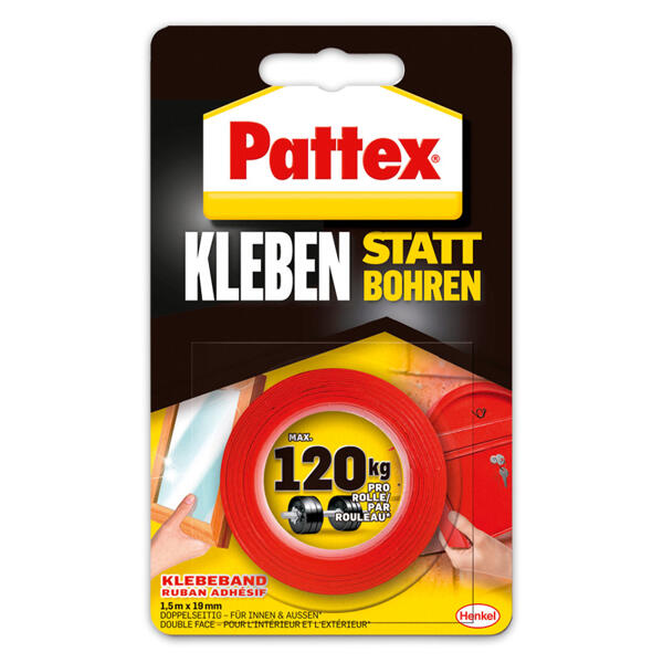 Kleben statt Bohren Doppelseitiges Klebeband 1,5 m