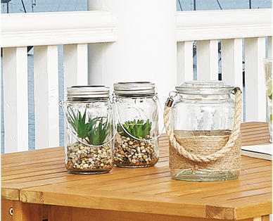 Solar Glass Bottle Garden Lantern