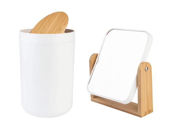 Poubelle de salle de bain/miroir cosmétique