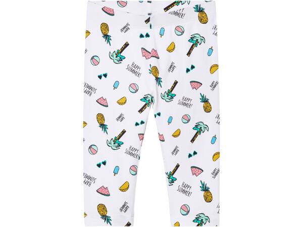 Girls' cropped leggings, 2 pieces