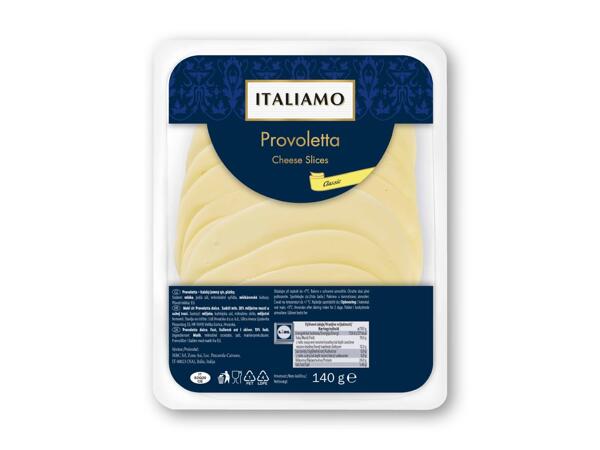 Provoletta ost i skiver eller bøffelmozzarella