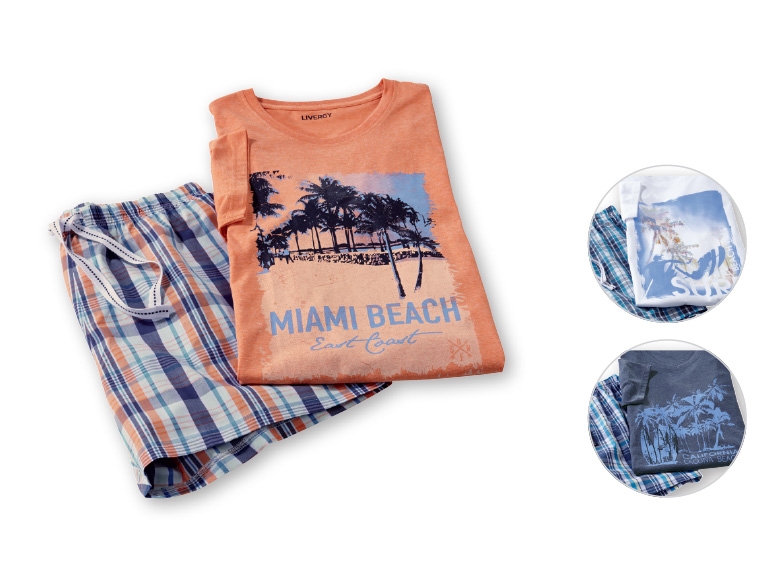 LIVERGY Men's Shorty Pyjamas