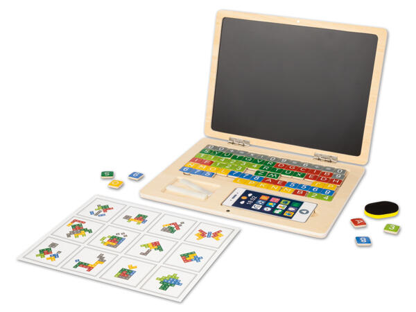 Holz Laptop/Magnetuhr