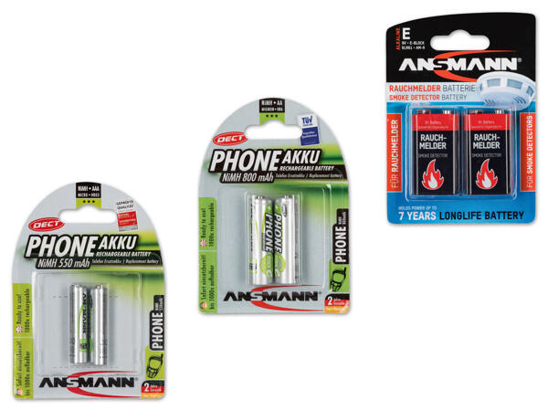 Ansmann(R) Batterie-/Akku-Sortiment