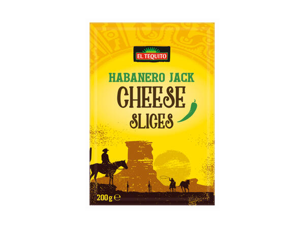 Sliced Monterey Jack cheese with Habanero chilli